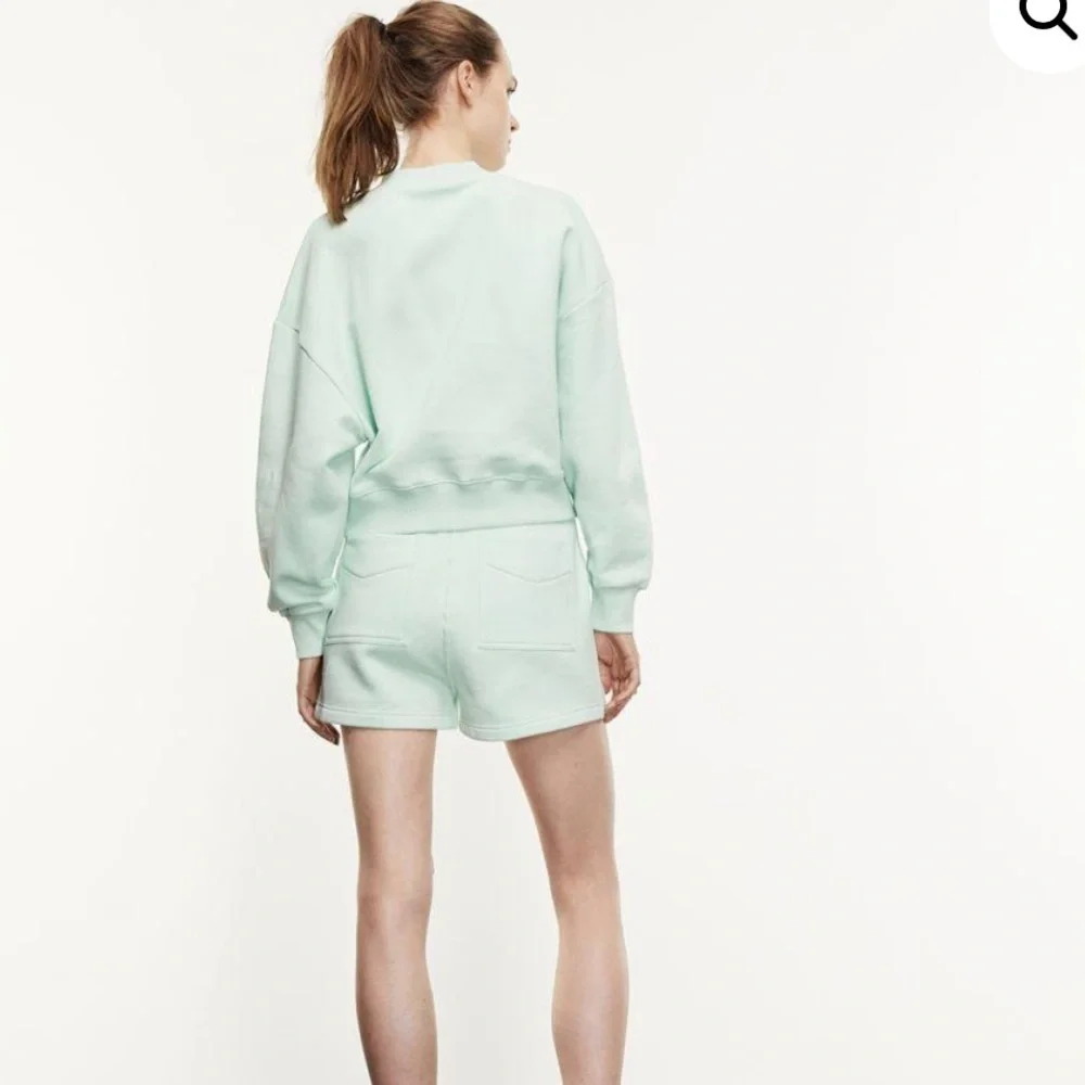 The Kooples sport Green Cotton Shorts With Embossed Logo in Mint - size 2